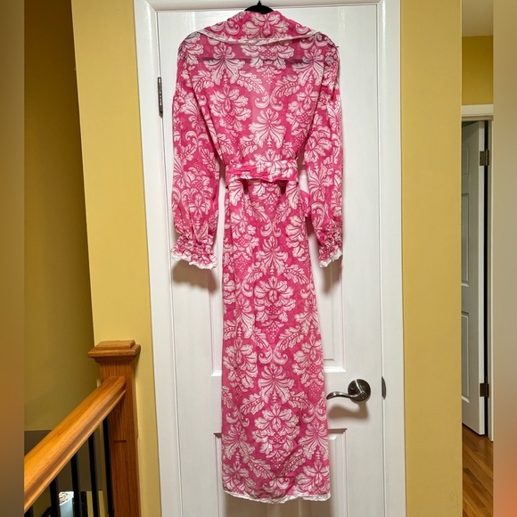 Pink Floral Long Robe - Picture 9 of 12